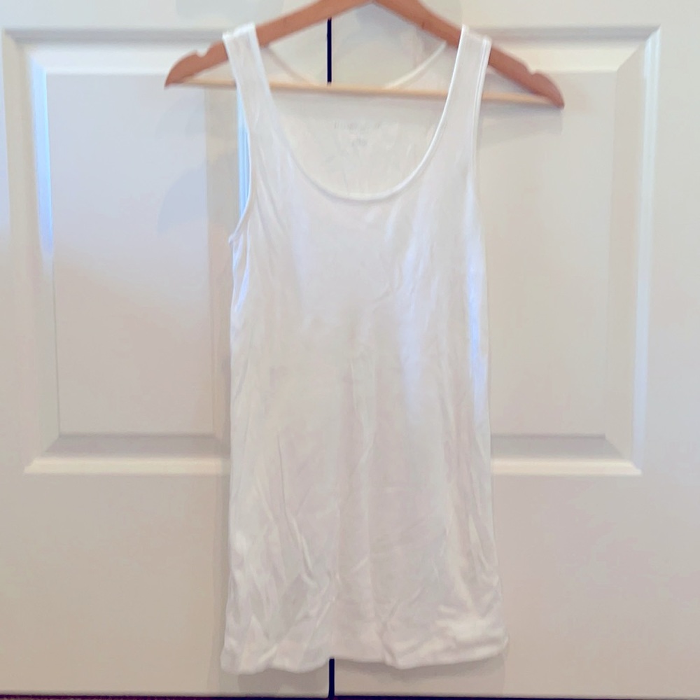 White, Cotton maternity tank top